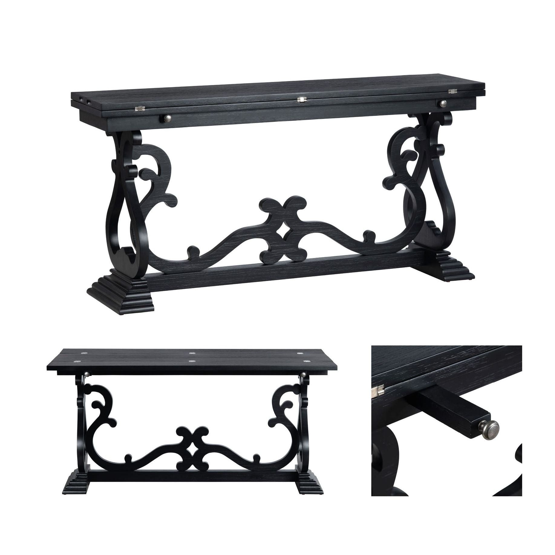 Crestview Collection Ashleigh Flip Out Console Table - Image 2