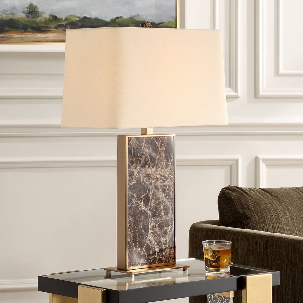 Uttermost Lafferty Dark Brown Marble Table Lamp - Image 1