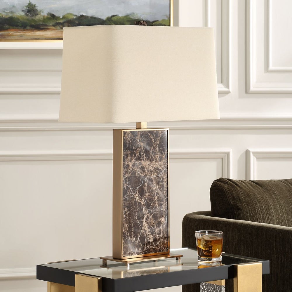 Uttermost Lafferty Dark Brown Marble Table Lamp - Image 2