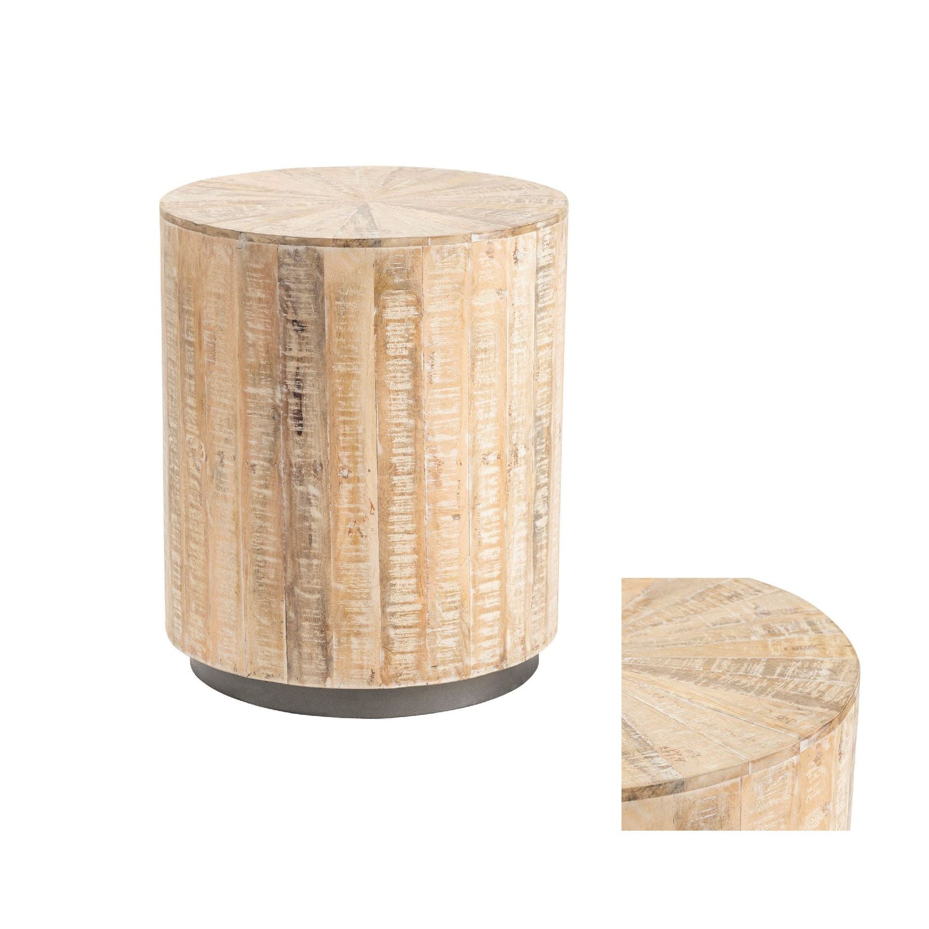 Crestview Collection Bengal Manor Organic Modern Round End Table - Image 3