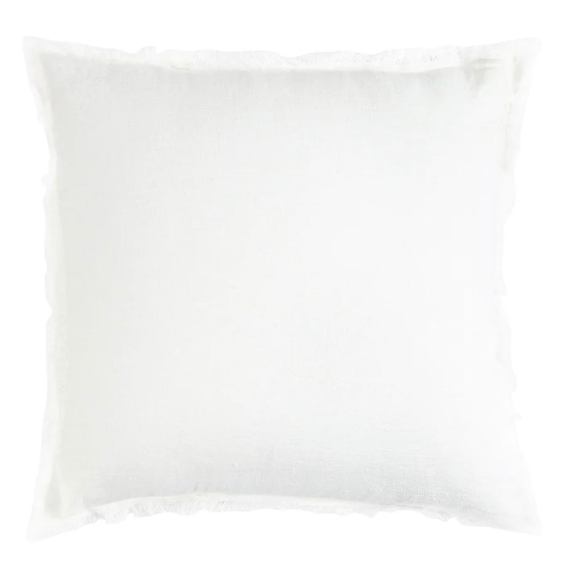 Anaya Home So Soft Linen White Fringe Pillow 26 x 26 With Down Insert ~ DREAMY BEDDING SALE ~ Limited Quantity - Image 2
