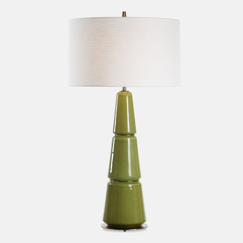 Uttermost Mendell Moss Green Glaze Table Lamp - Image 3