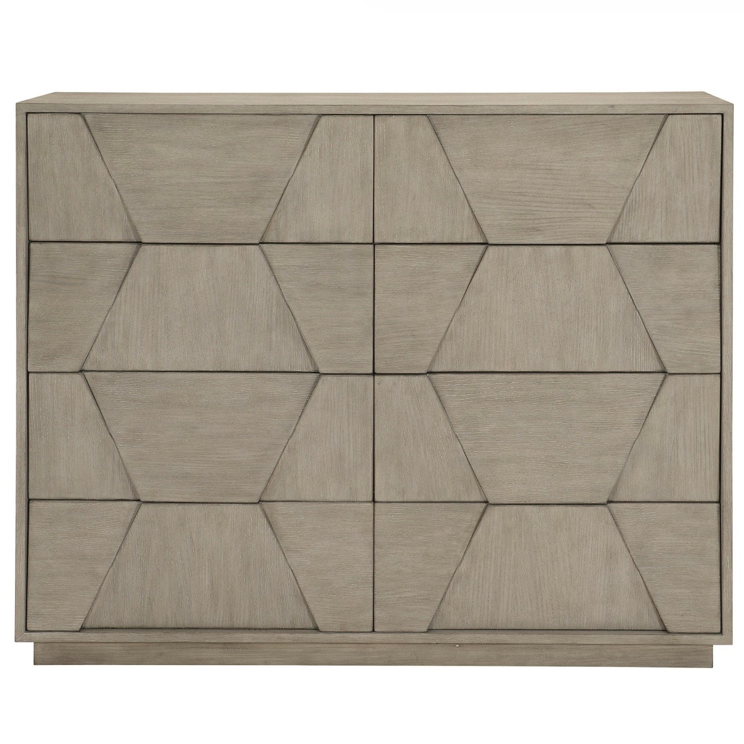 Bernhardt Linea Collection Eight Drawer Rustic Modern Dresser ~ Cerused Greige Finish - Image 2