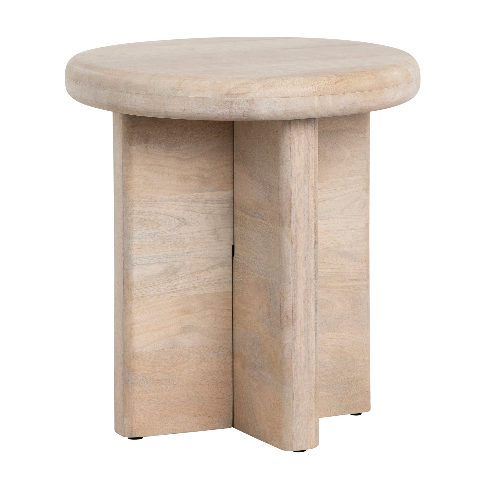 Crestview Collection Mercer Modern Mango Wood Round End Table - Image 1