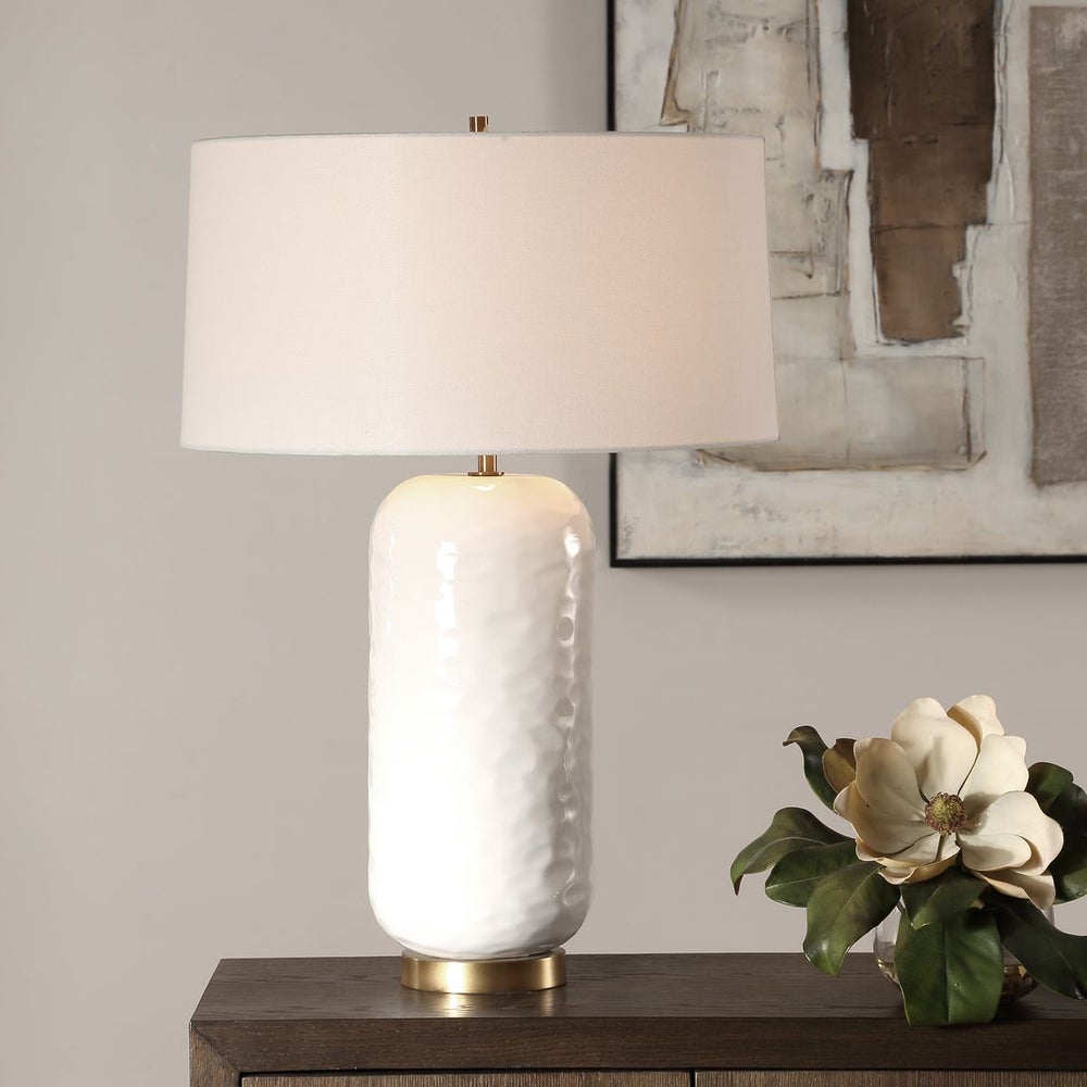 Uttermost Iona White Glaze Table Lamp - Image 2