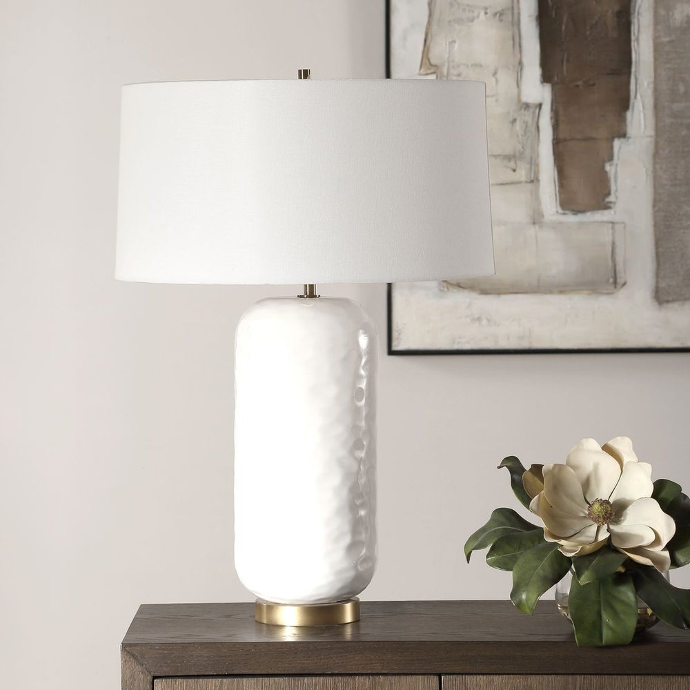 Uttermost Iona White Glaze Table Lamp - Image 1