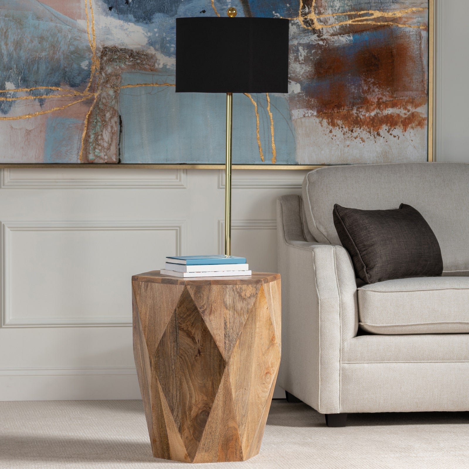 Crestview Collection Pleasant Hill Rustic Modern End Table - Image 1