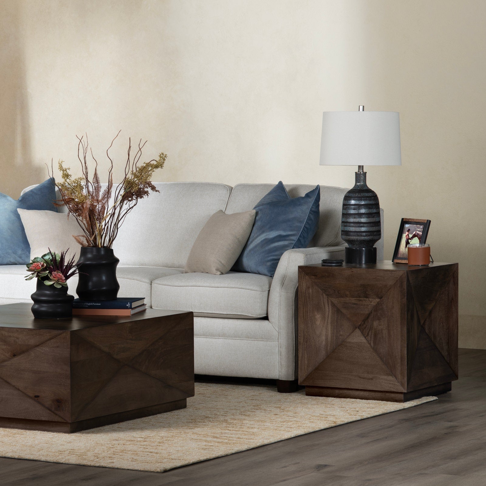 Crestview Collection Atticus Organic Modern End Table - Image 1