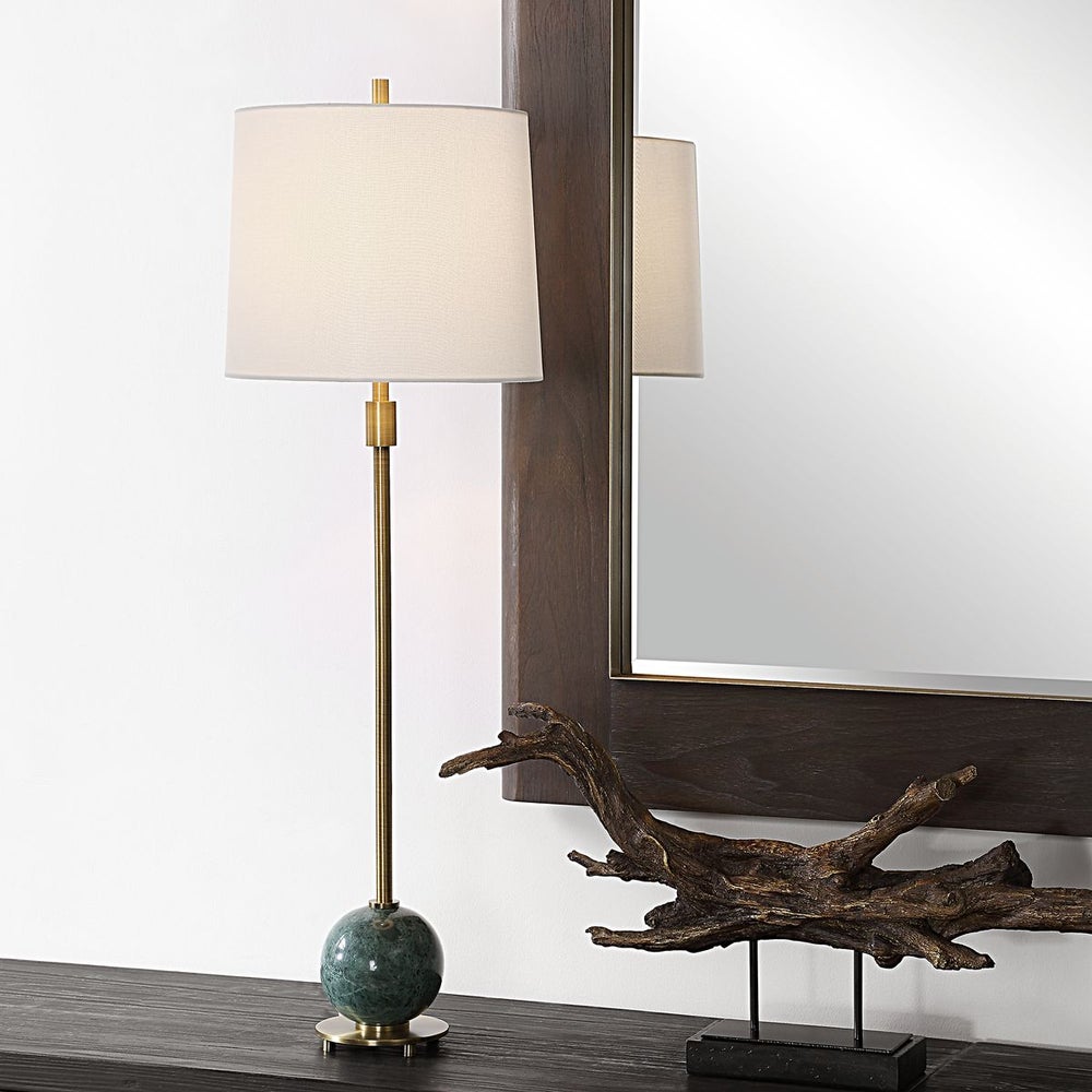 Uttermost Bledel Dark Green Marble Buffet Lamp - Image 1