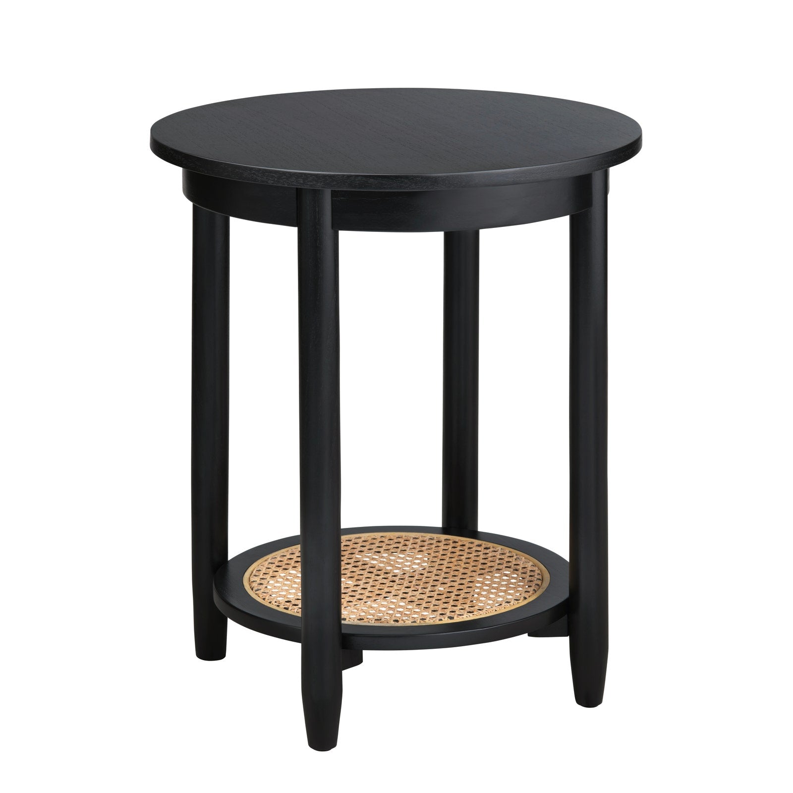Crestview Collection Port Royal Black and Rattan End Table - Image 2