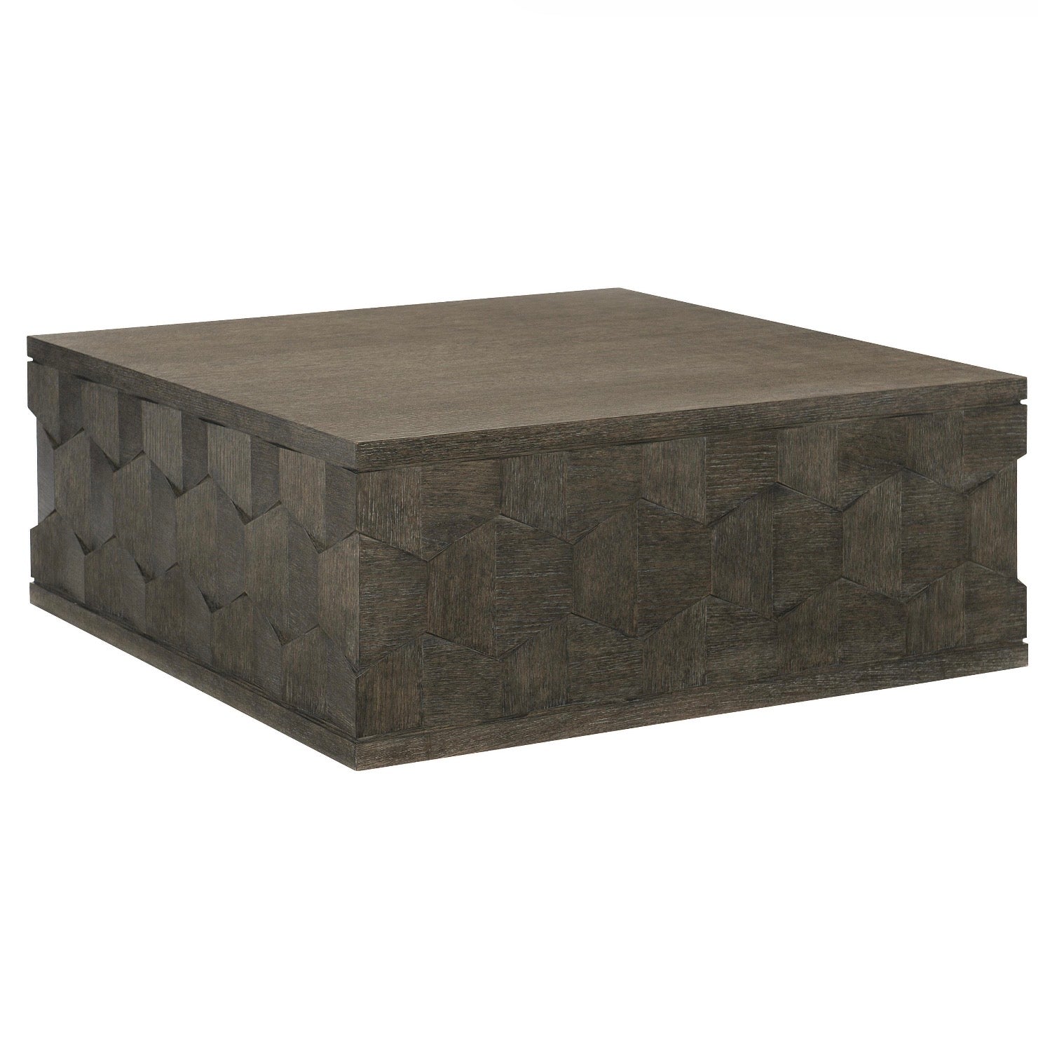 Bernhardt Linea Collection Square Cocktail Table ~ Cerused Charcoal Finish - Image 3