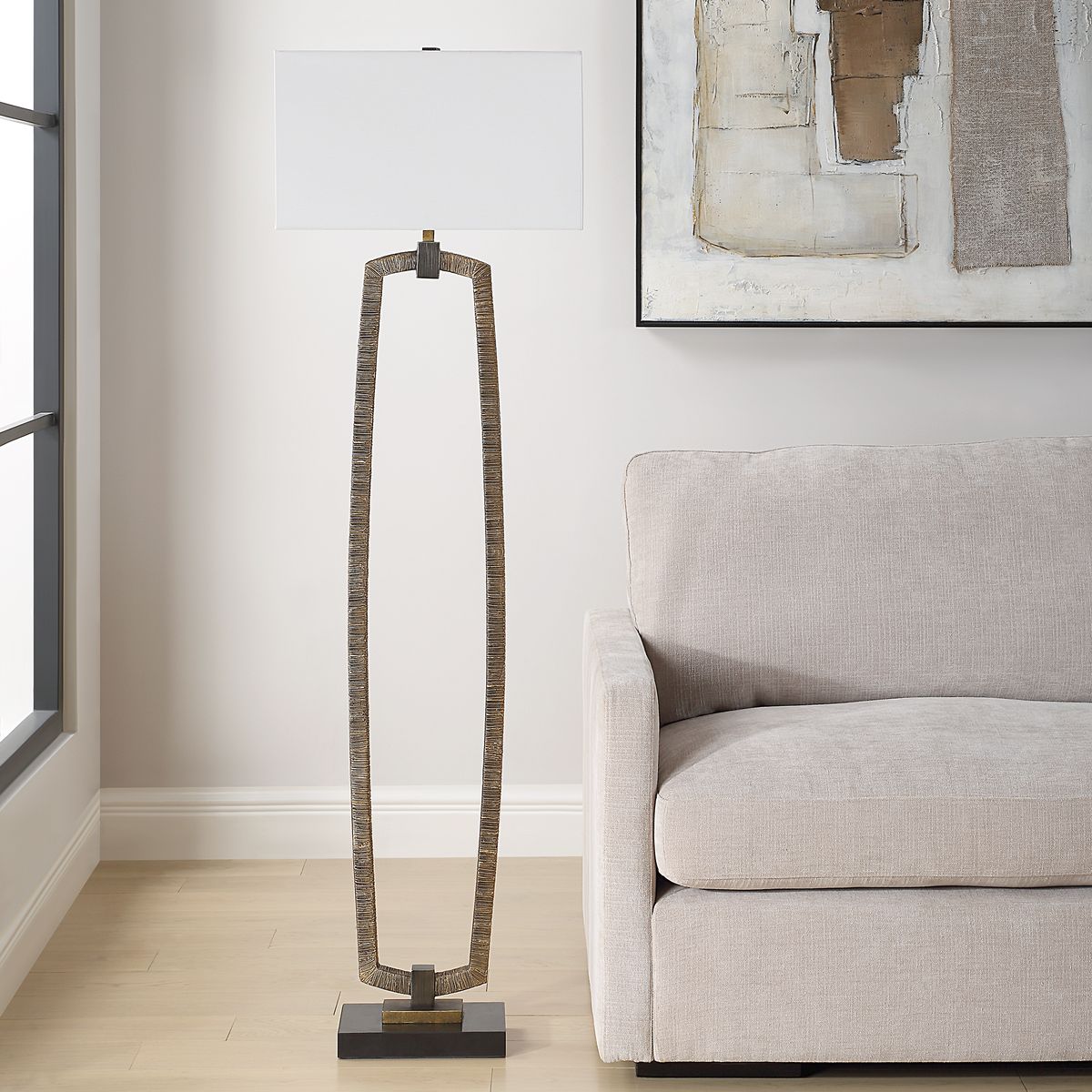 Uttermost Relic Deeply Antique Gold Finish Floor Lamp - Image 2