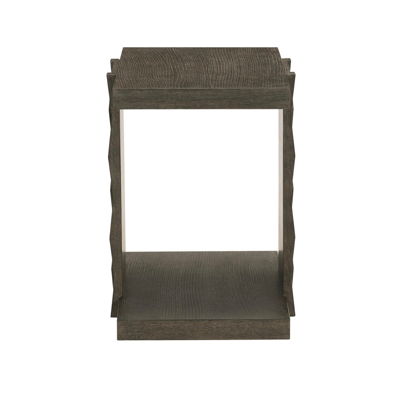 Bernhardt Linea Collection Side Table ~ Cerused Charcoal Finish - Image 1