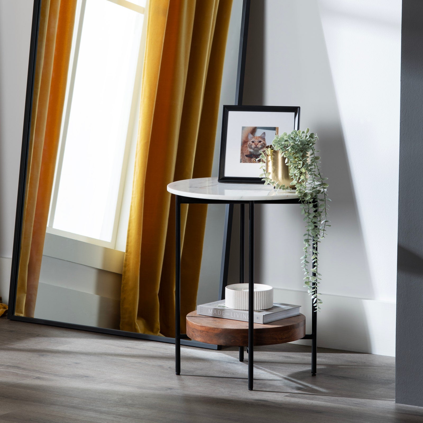 Crestview Collection Brewpub Mid Century Modern End Table - Image 2