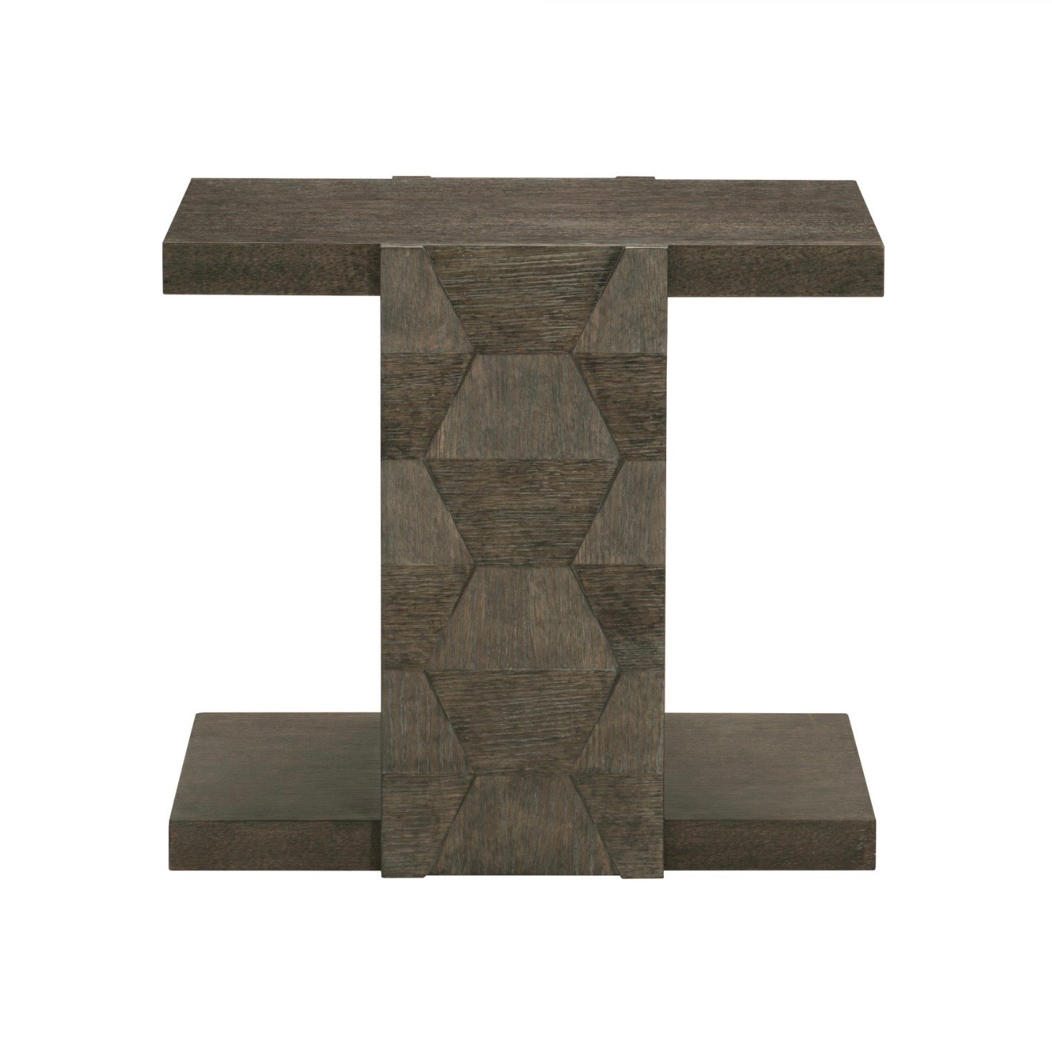 Bernhardt Linea Collection Side Table ~ Cerused Charcoal Finish - Image 3