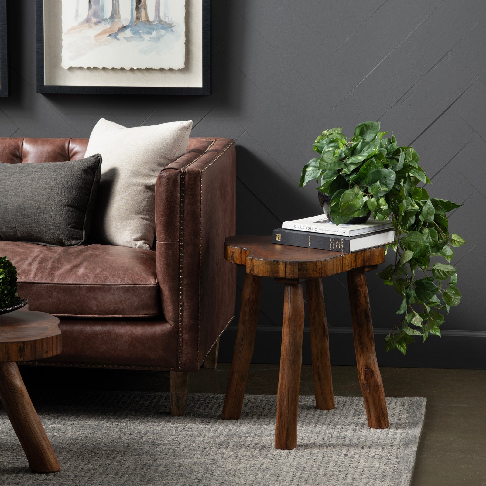 Crestview Collection Woodland Live Edge Wood End Table - Image 1