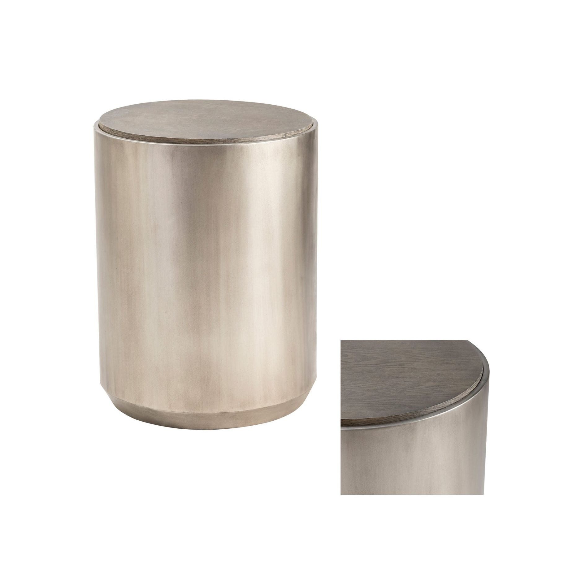Crestview Collection Trenton Gunmetal Round End Table - Image 3
