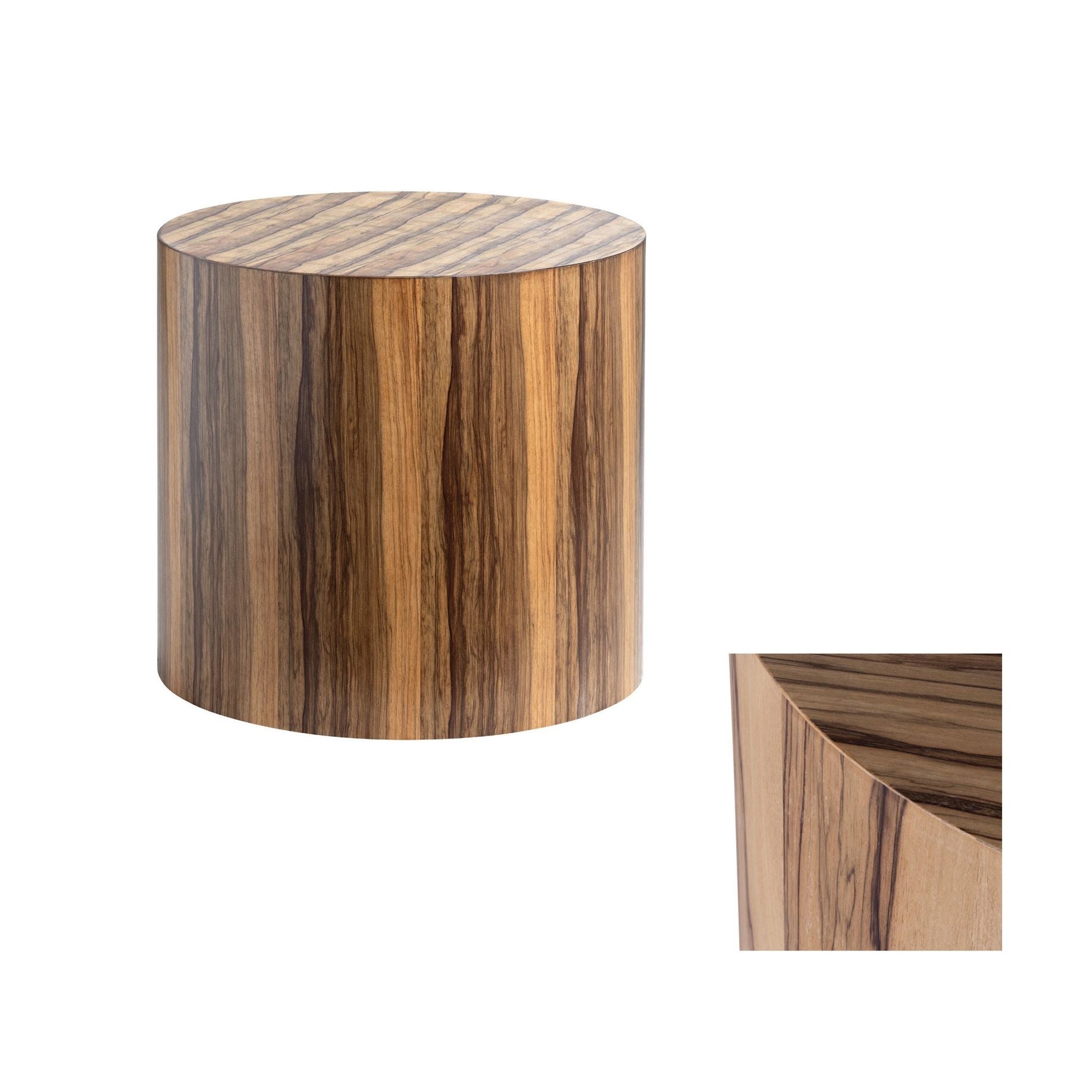 Crestview Collection Limba Organic Modern Round End Table - Image 3