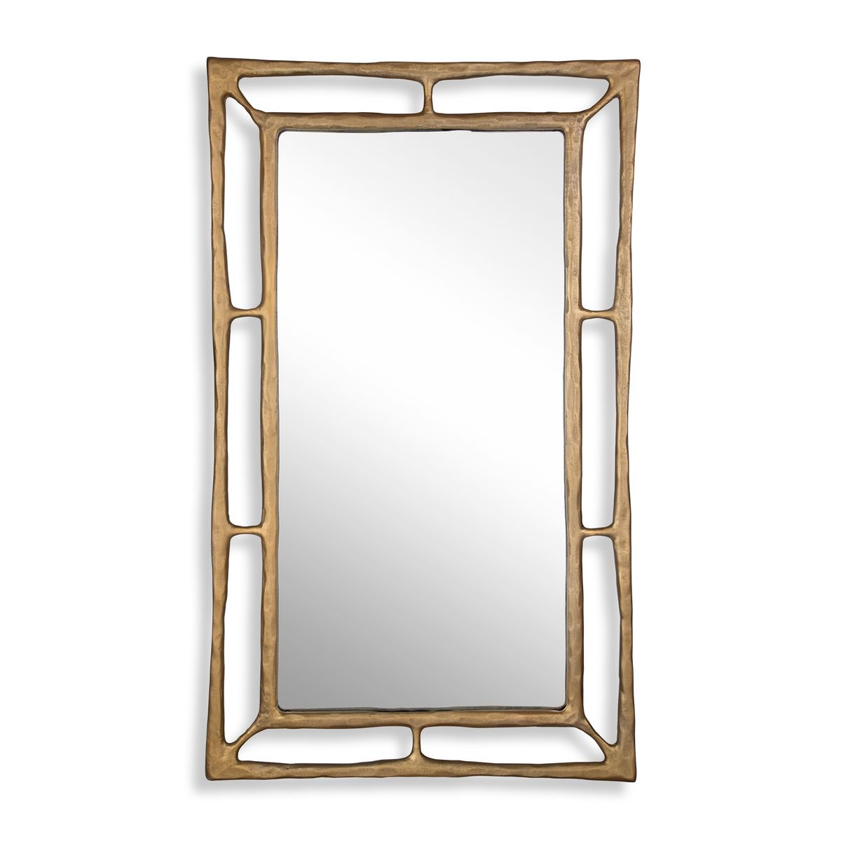 Uttermost Felix Antiqued Brass Rectangle Mirror - Image 2