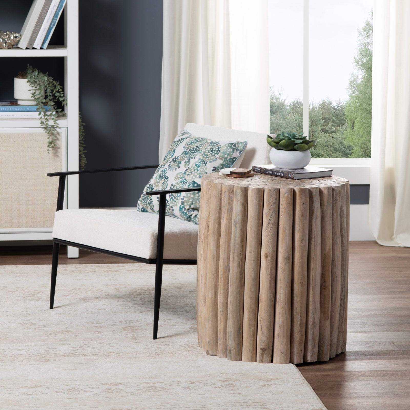 Crestview Collection Gathering Organic Modern End Table - Image 1