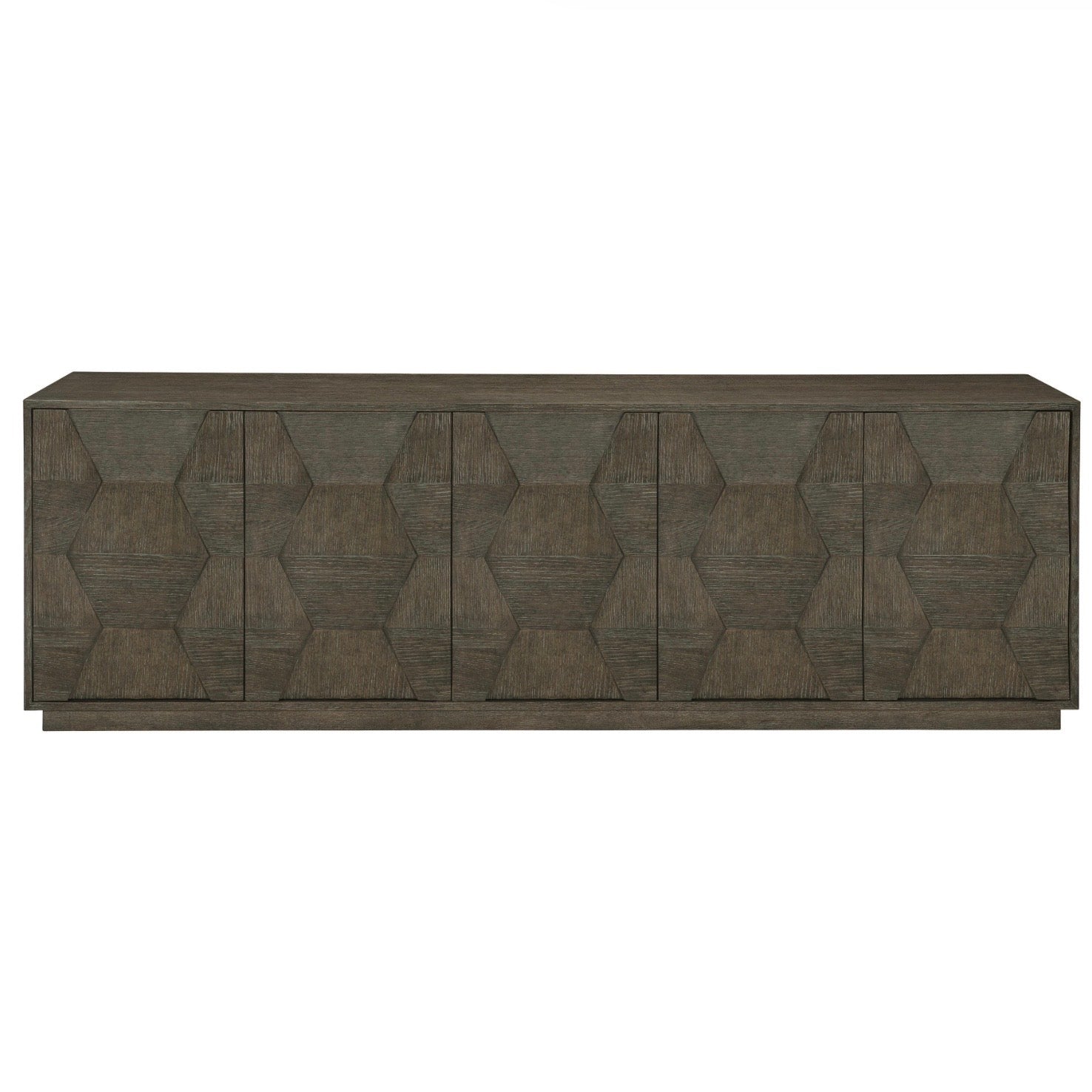 Bernhardt Linea Collection Entertainment Credenza ~ Cerused Charcoal Finish