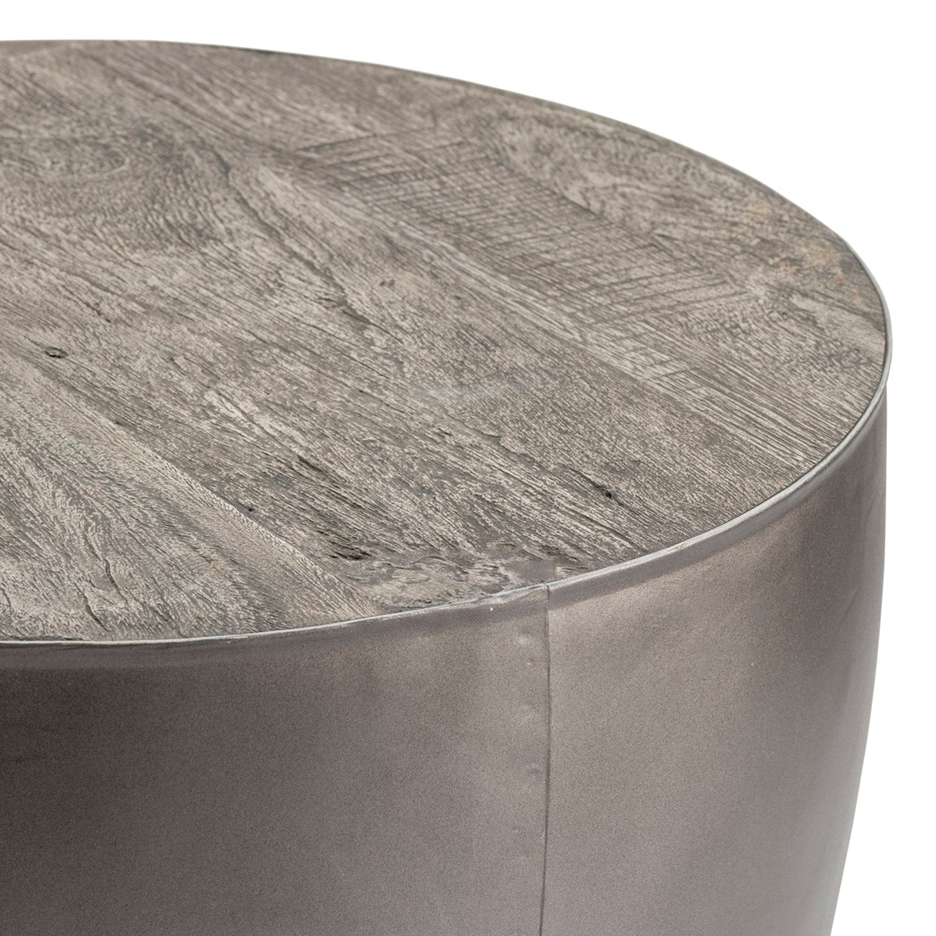 Crestview Collection Darlington Dark Gray Drum Base End Table - Image 3