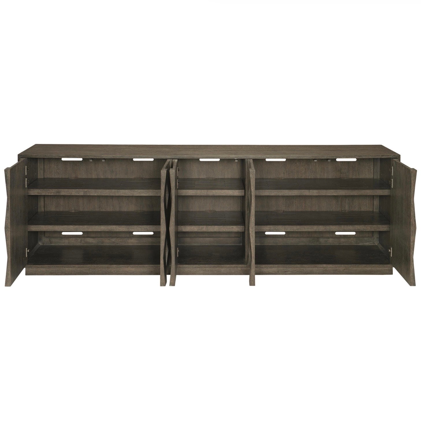 Bernhardt Linea Collection Entertainment Credenza ~ Cerused Charcoal Finish - Image 2