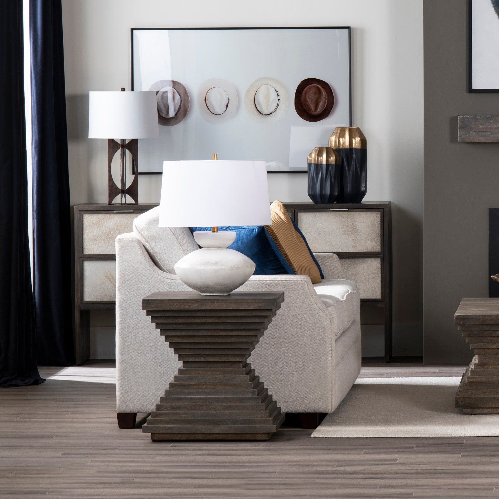 Crestview Collection Highland Park Organic  Modern End Table - Image 1