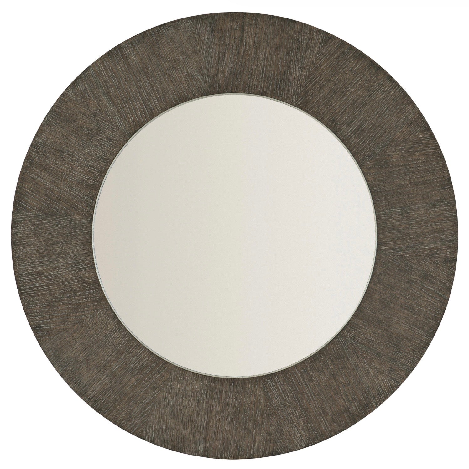 Bernhardt Linea Collection Round Mirror ~ Cerused Charcoal Finish - Image 3