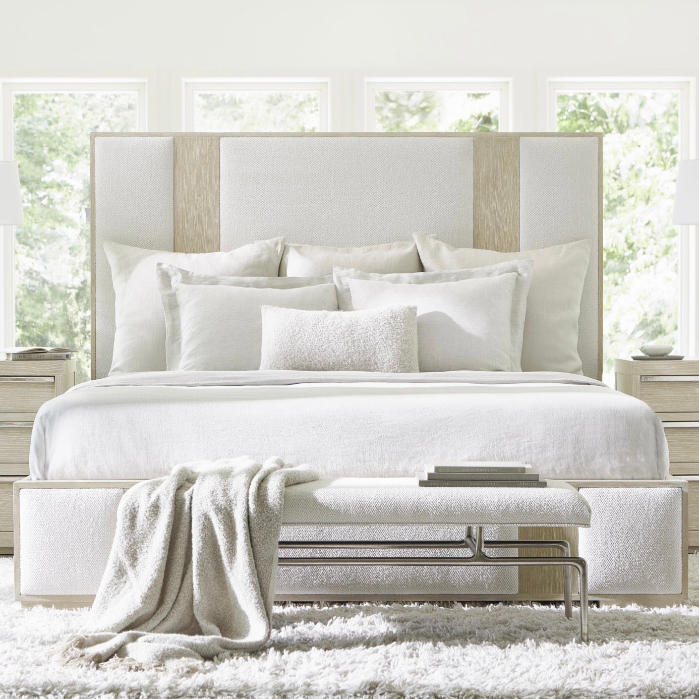 Bernhardt Solaria Collection Upholstered Panel Bed ~ Available in Queen, King and California King Sizes