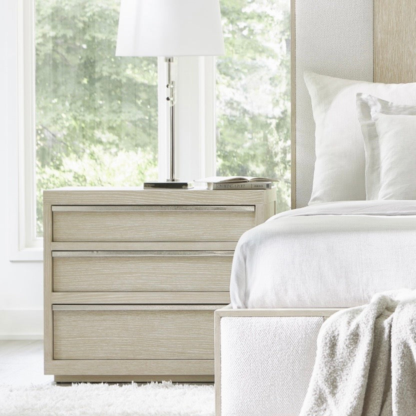 Bernhardt Solaria Collection Three Drawer Nightstand ~ Dune Finish - Image 1