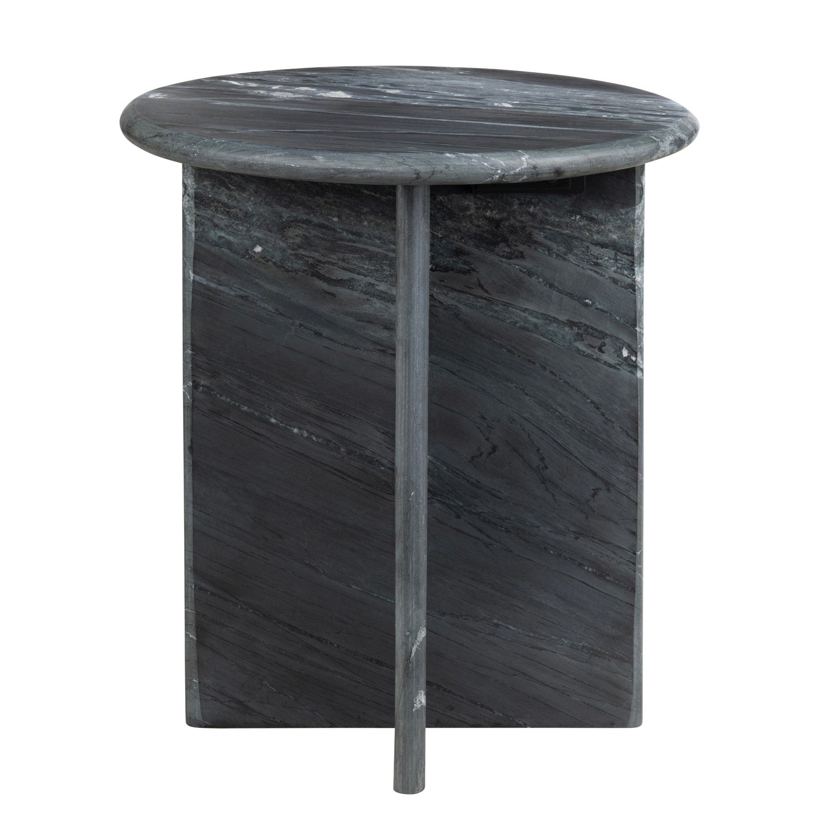 Crestview Collection Noir Marble Round End Table - Image 2