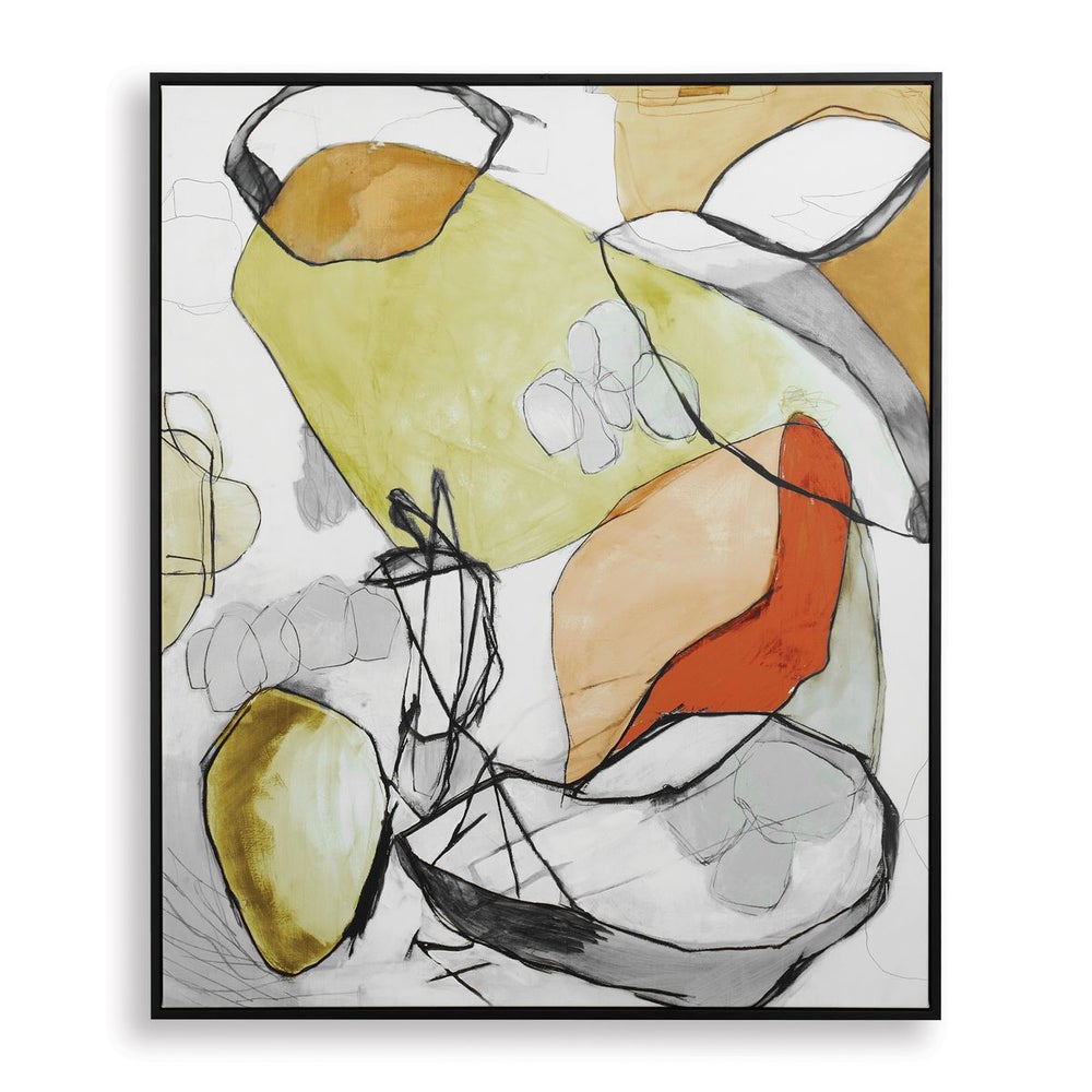 Uttermost Charcoal Improvision Framed Canvas - Image 2