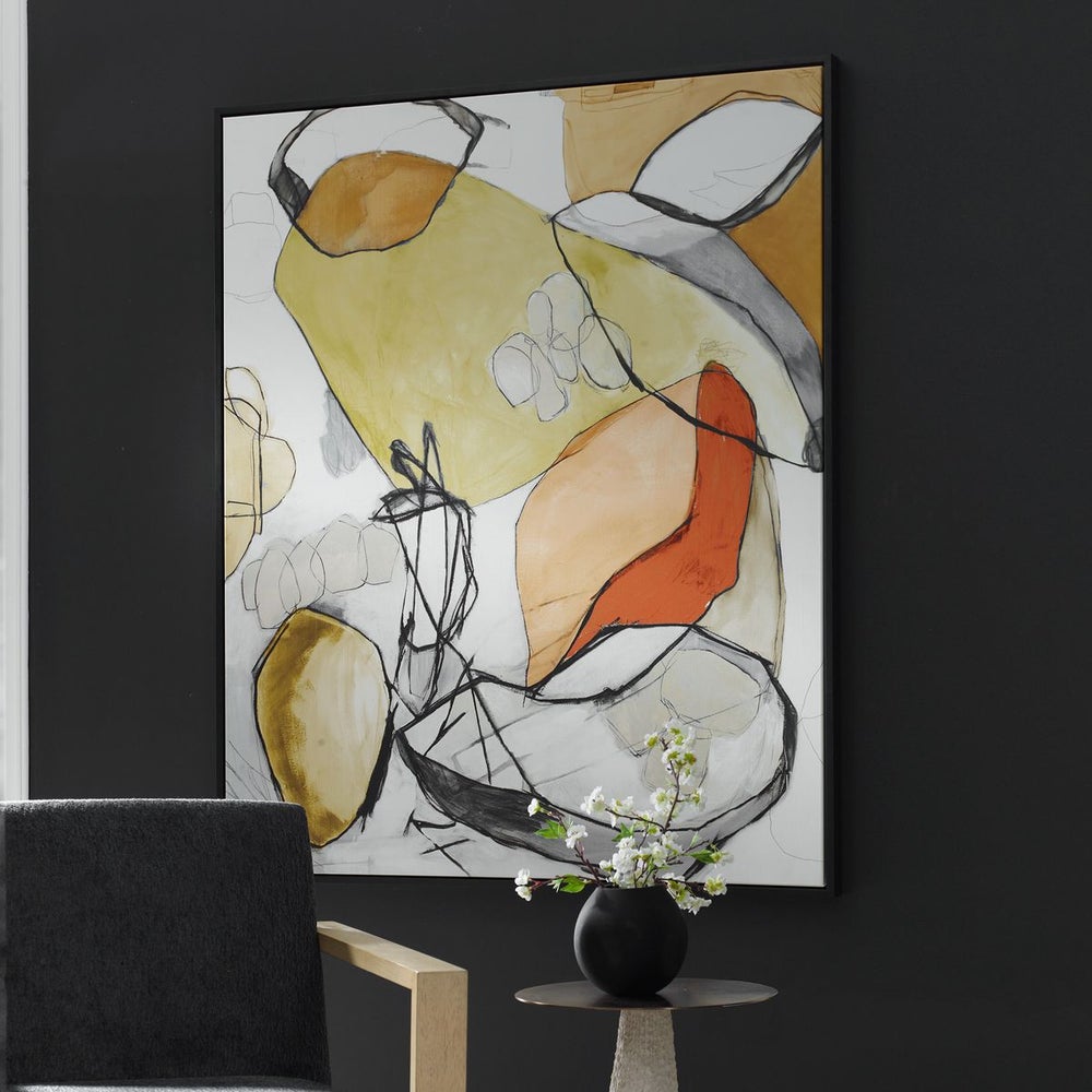 Uttermost Charcoal Improvision Framed Canvas - Image 3