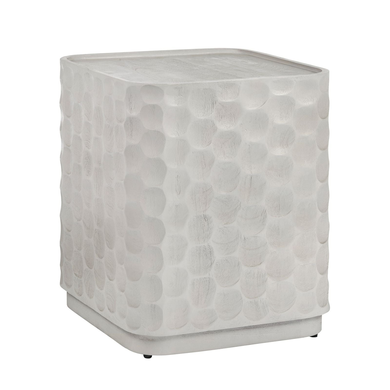 Crestview Collection Gibson White Modern End Table - Image 1
