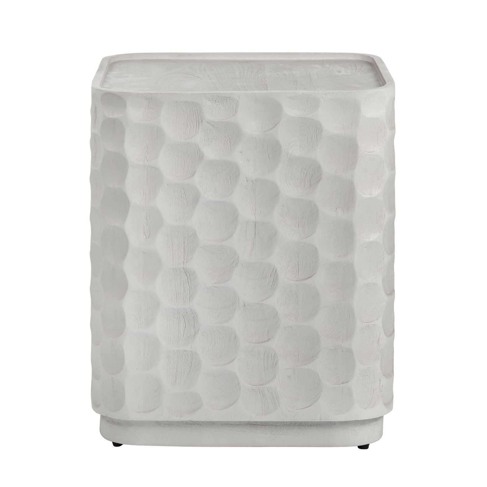 Crestview Collection Gibson White Modern End Table - Image 2
