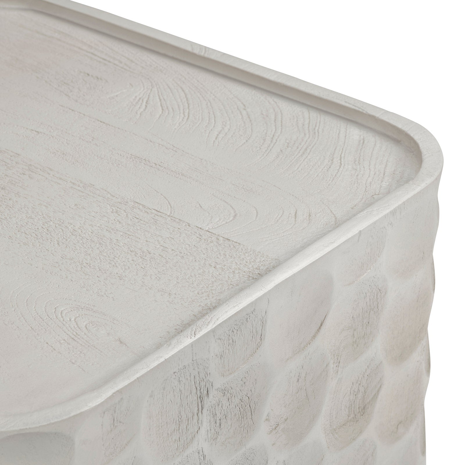 Crestview Collection Gibson White Modern End Table - Image 3