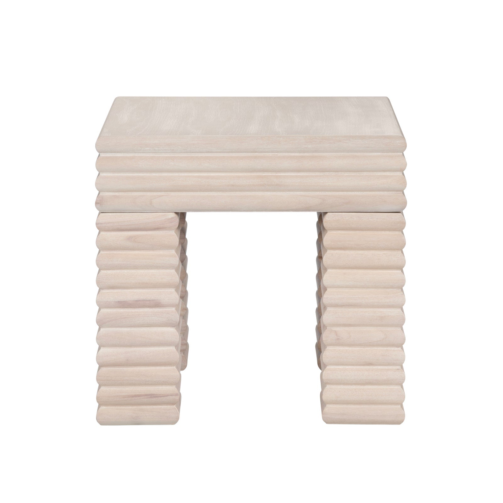 Crestview Collection Piper Fluted Wood End Table - Image 3