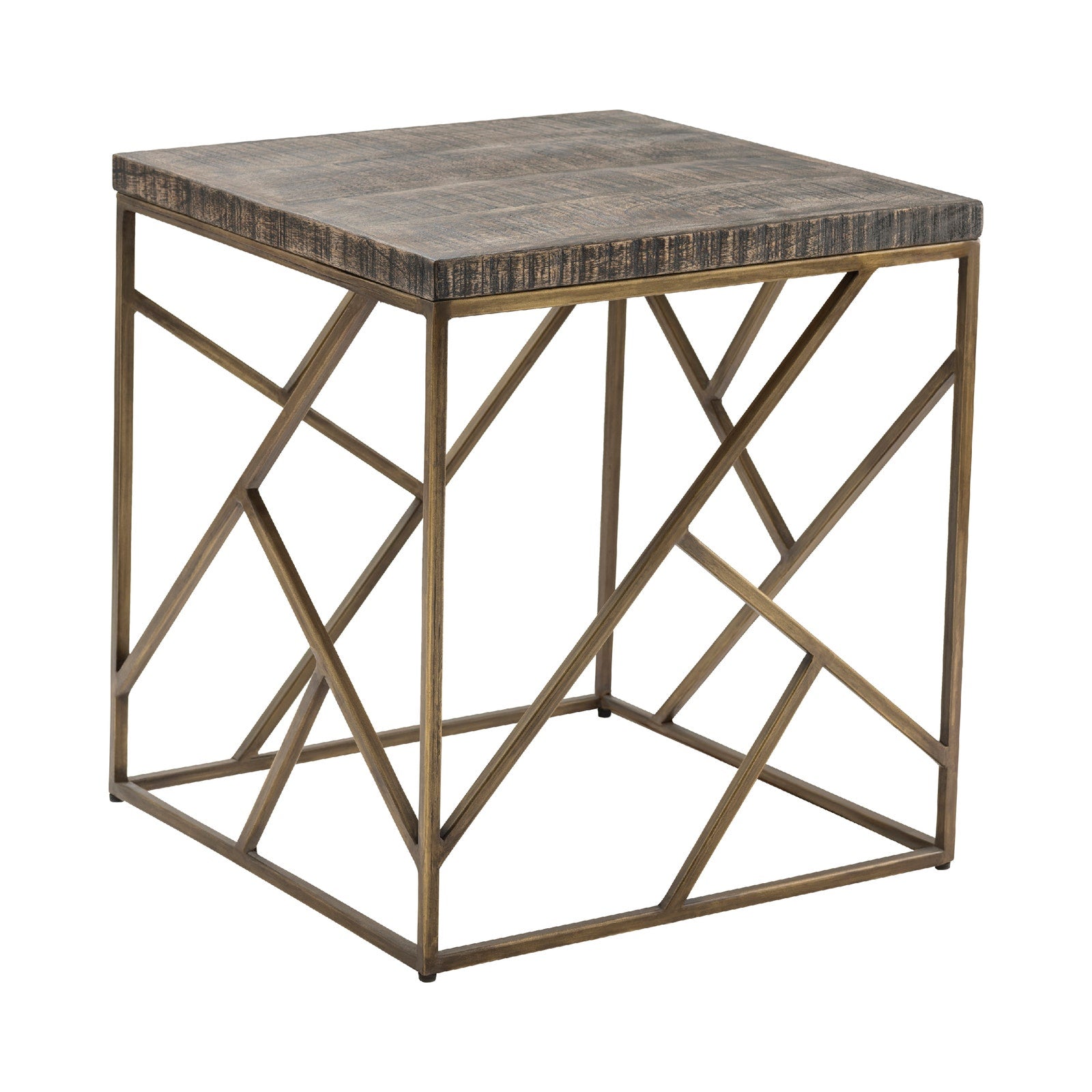 Crestview Collection Wyndham Modern Iron Square End Table - Image 2