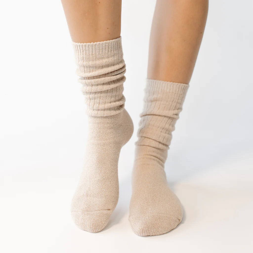 Cozy Earth The Plush Lounge Sock ~ Set of 3 Socks Midnight Sky, Creme and Almond - Image 2