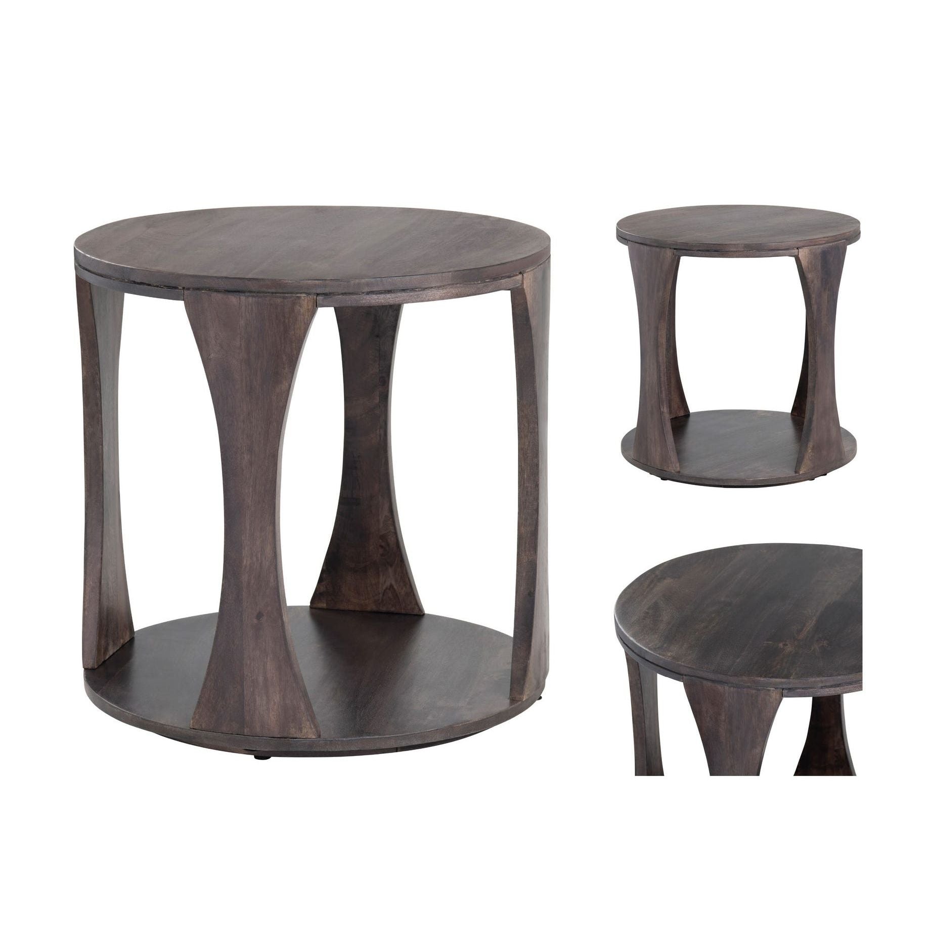 Crestview Collection Bowtie Contemporary Wood End Table - Image 3