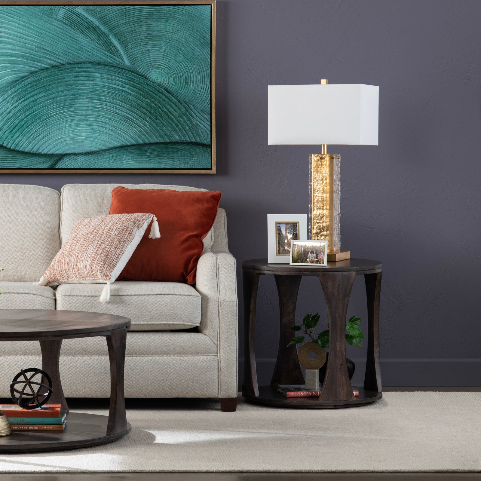 Crestview Collection Bowtie Contemporary Wood End Table - Image 1
