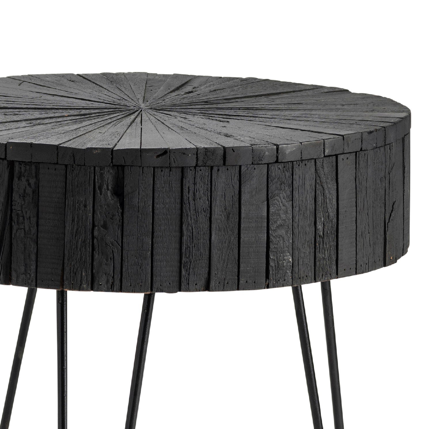 Crestview Collection Drummond Modern Rustic Black Side Table - Image 2