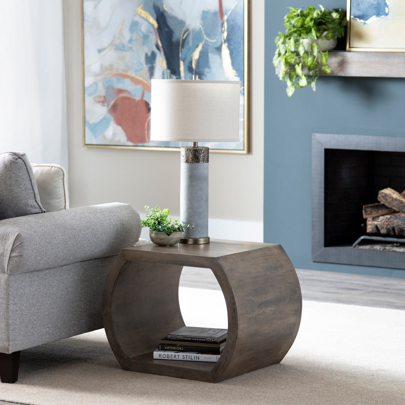 Crestview Collection Infinity Modern Rounded End Table - Image 1
