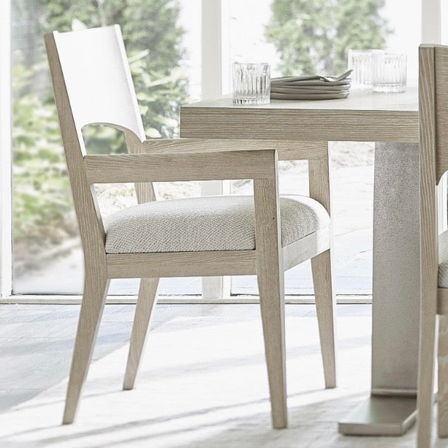 Bernhardt Solaria Collection Dining Armchair ~ Dune Finish with Upholstered Seat - Image 2