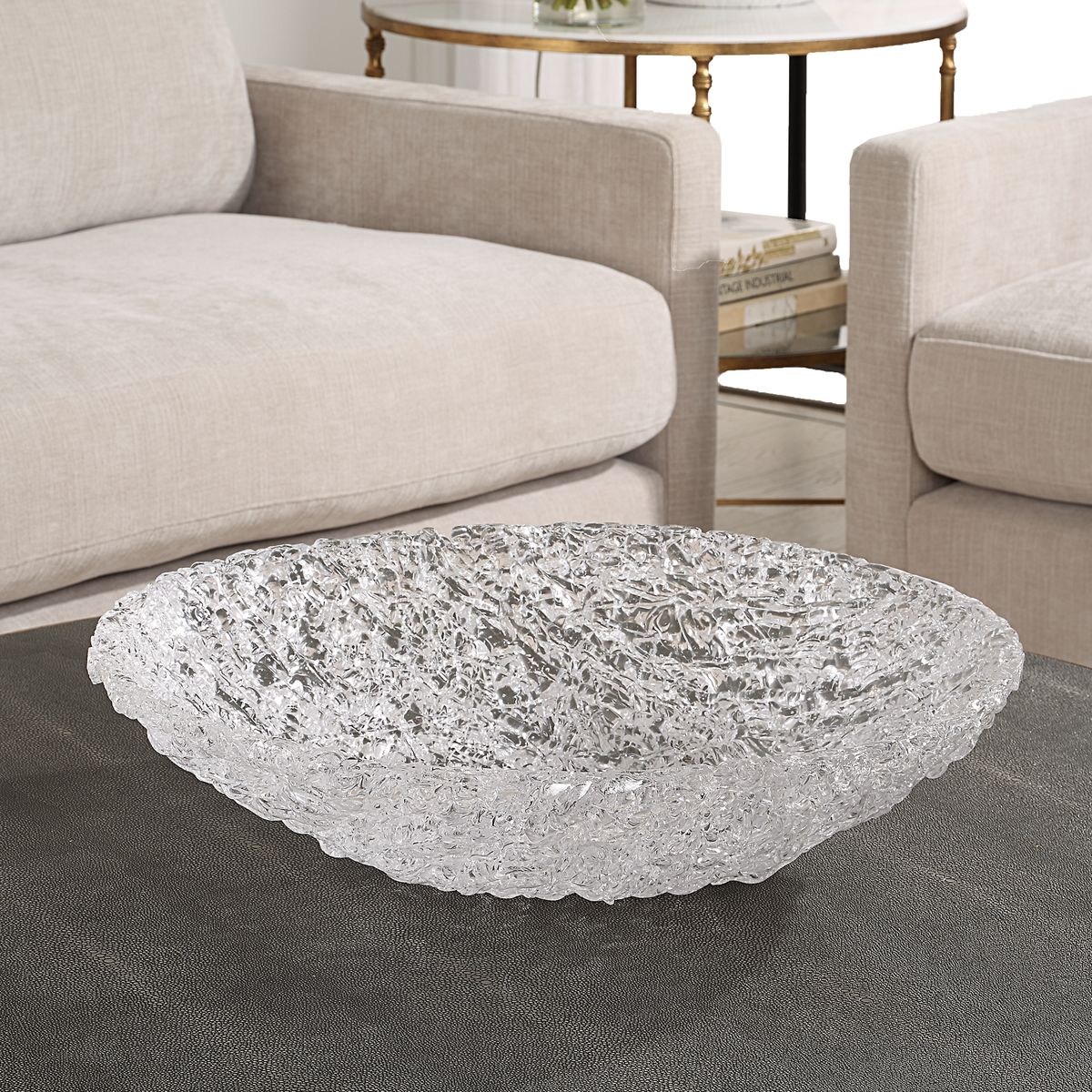 Uttermost Glint Glass Bowl - Image 1