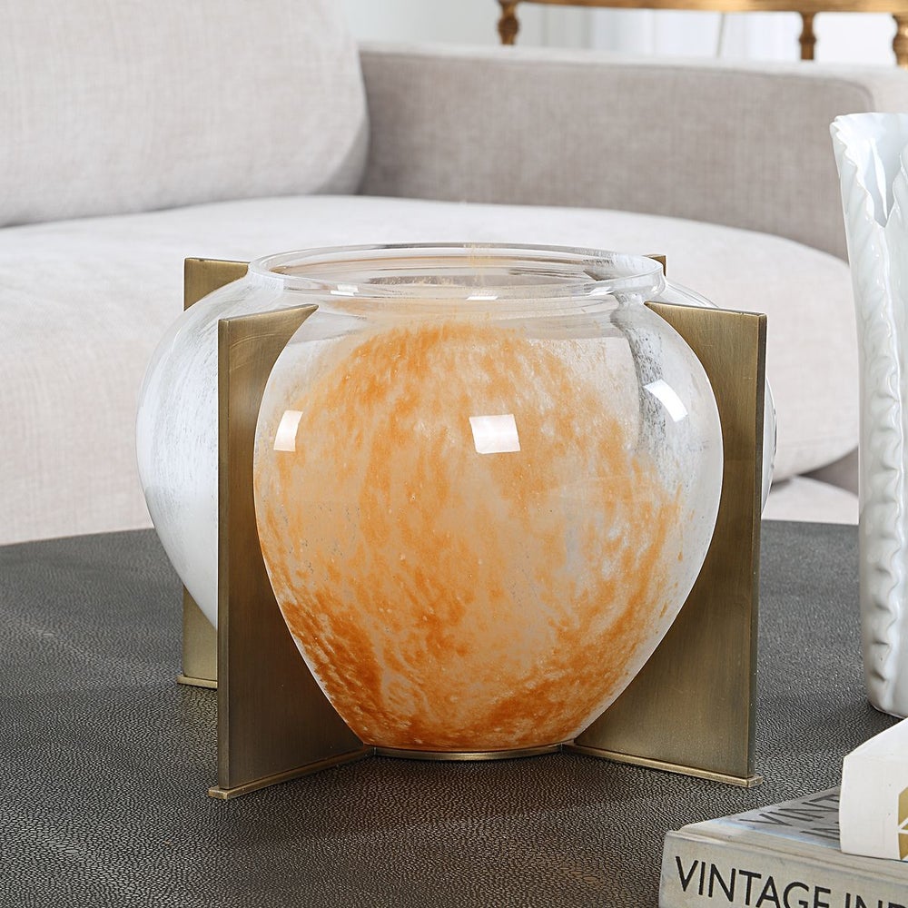 Uttermost Amber Swirl Vase - Image 2