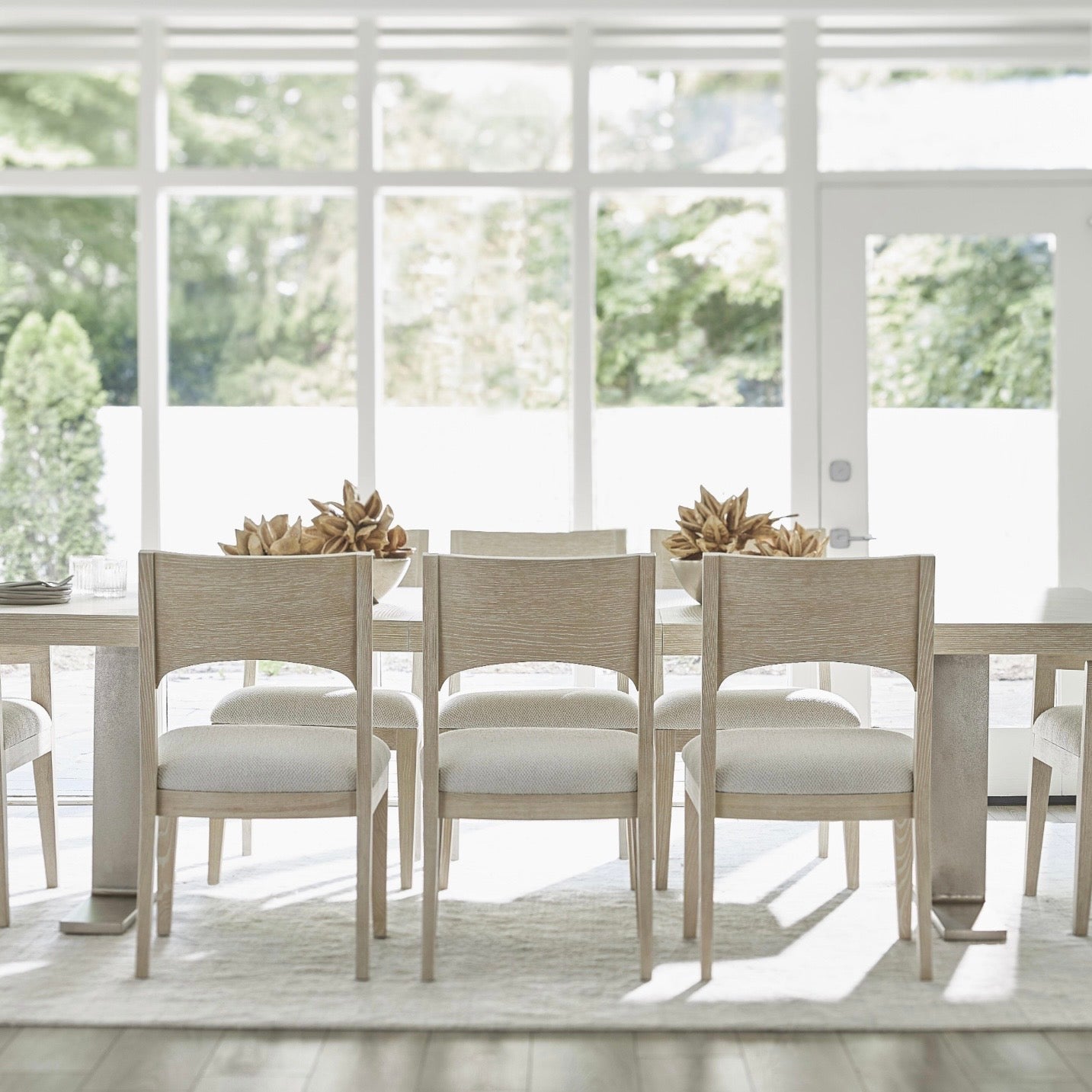 Bernhardt Solaria Collection Dining Side Chair ~ Dune Finish with Upholstered Seat - Image 3
