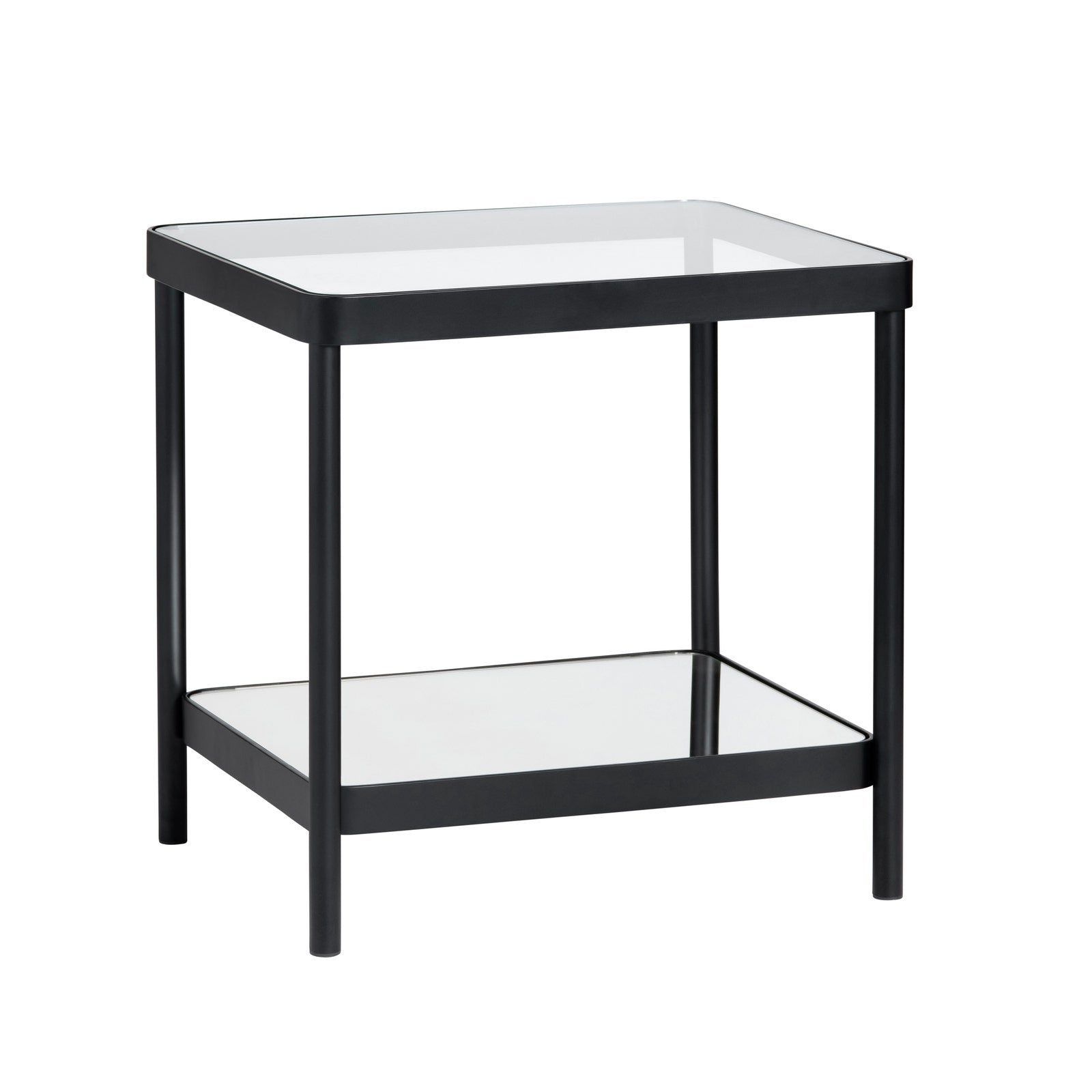 Crestview Collection Ellison Glass and Black Metal End Table - Image 3