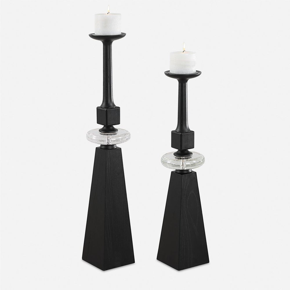 Uttermost Ebon Glow Candleholders Set Of Two - Image 2